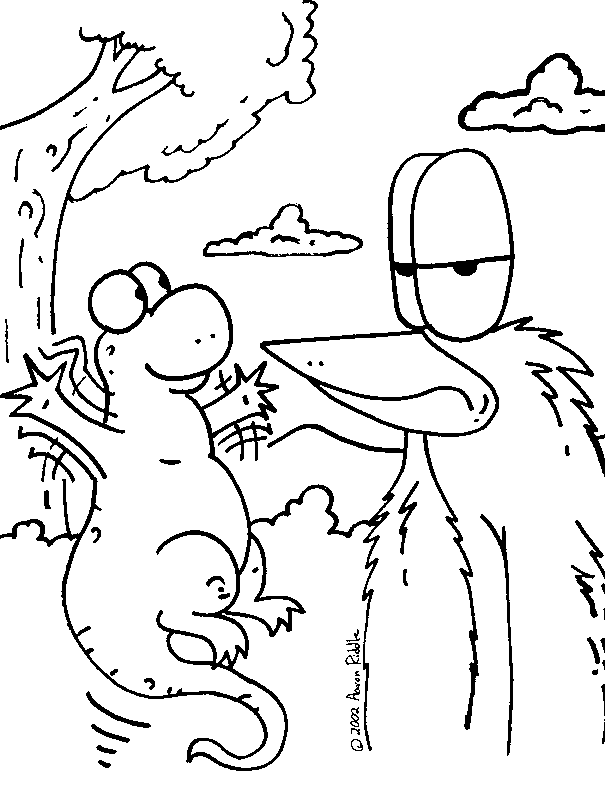 Mewarnai Gambar Kartun Barney dan Kawan-kawan – BAHAN 